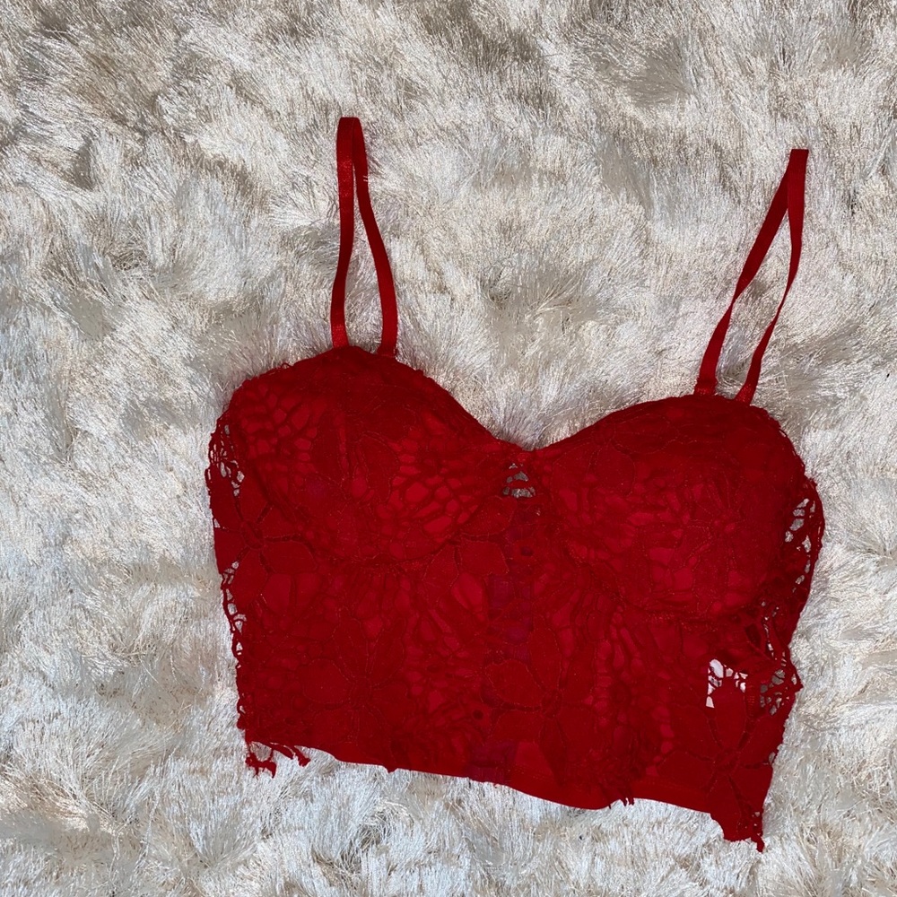 Red crop top